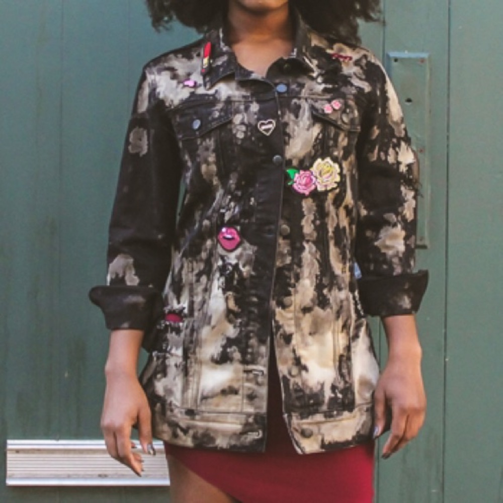 Handmade Distressed Denim Oversized Jacket