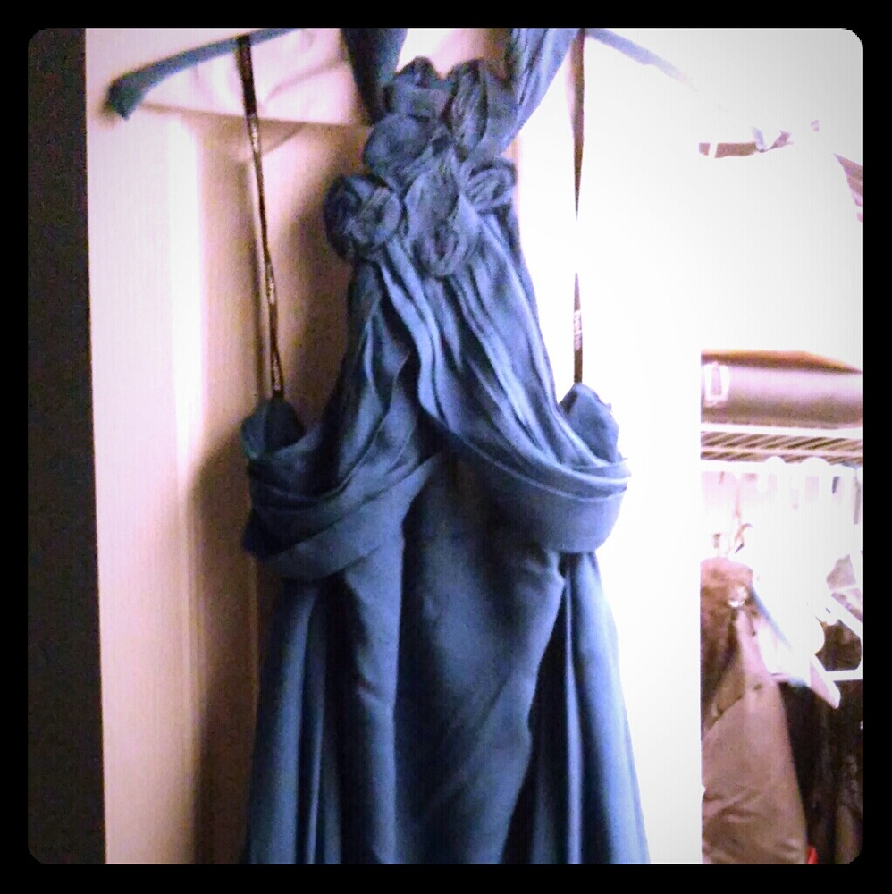 Blue gray bebe top