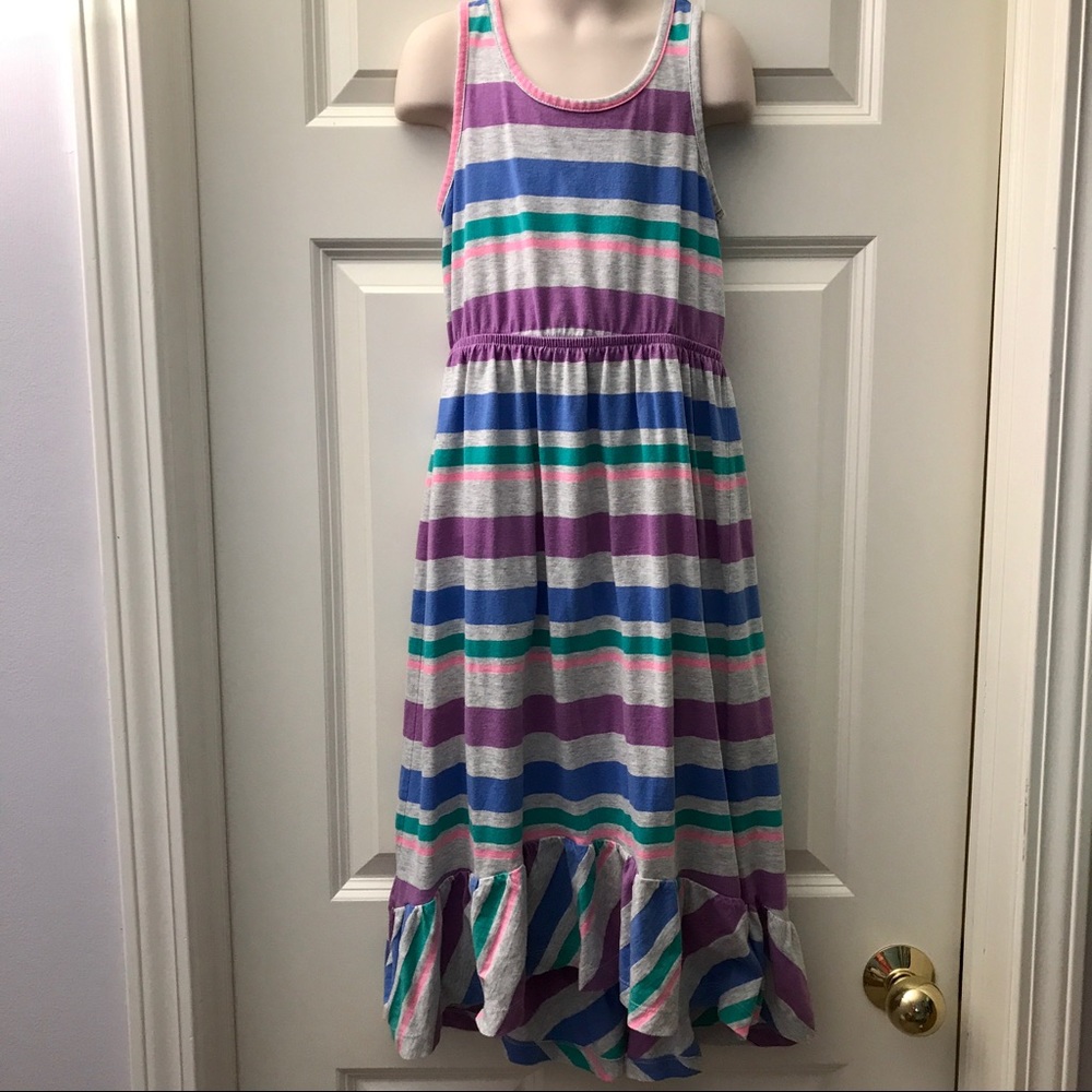 Circo Girls Maxi Dress Sleeveless Stripe Ruffles M