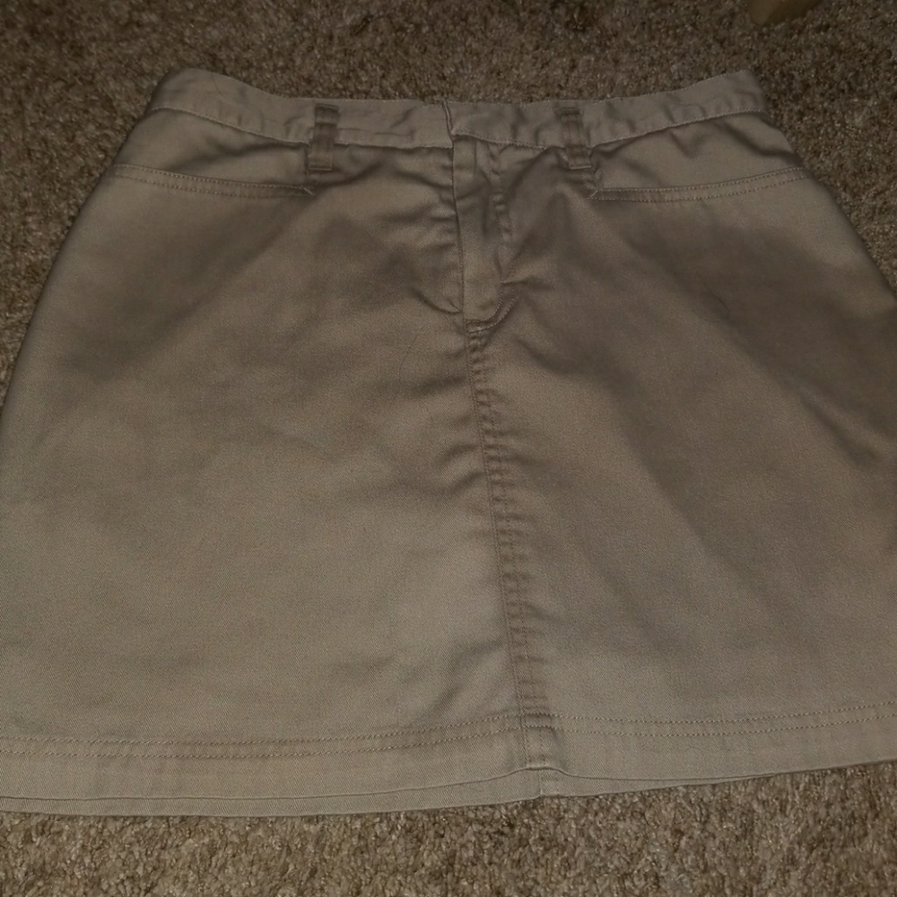 Khaki uniform skirt