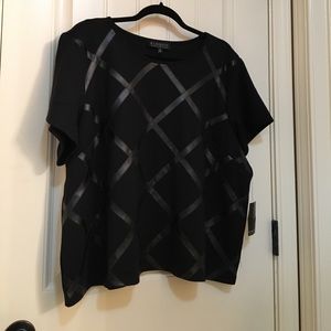 Black cris cross top