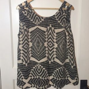 Anthropologie Top with cut out detail at shoulder