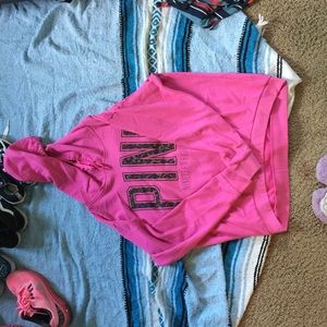 Pink Victoria's Secret hoodie (fits like XL)