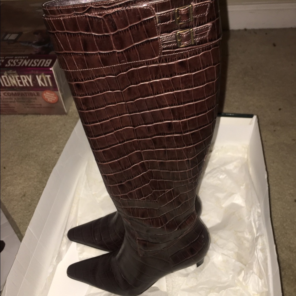 Ralph Lauren boots faux croc