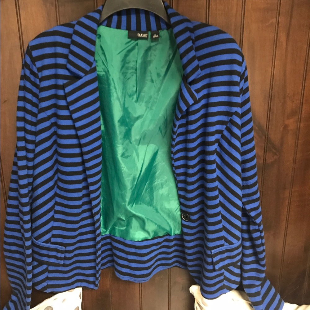 Worn once- striped blazer jacket
