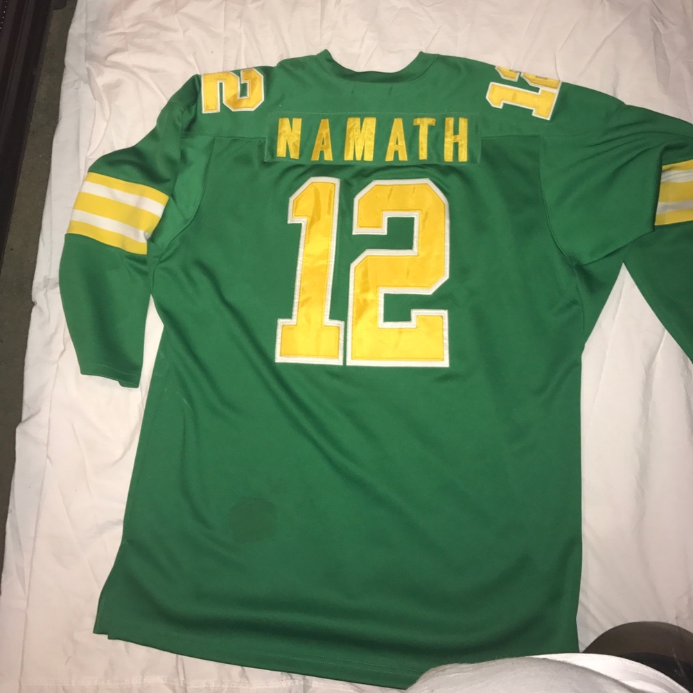 Joe namath throwback jersey