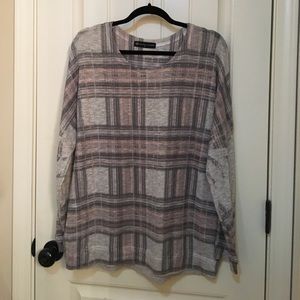 Pink and grey long sleeve top
