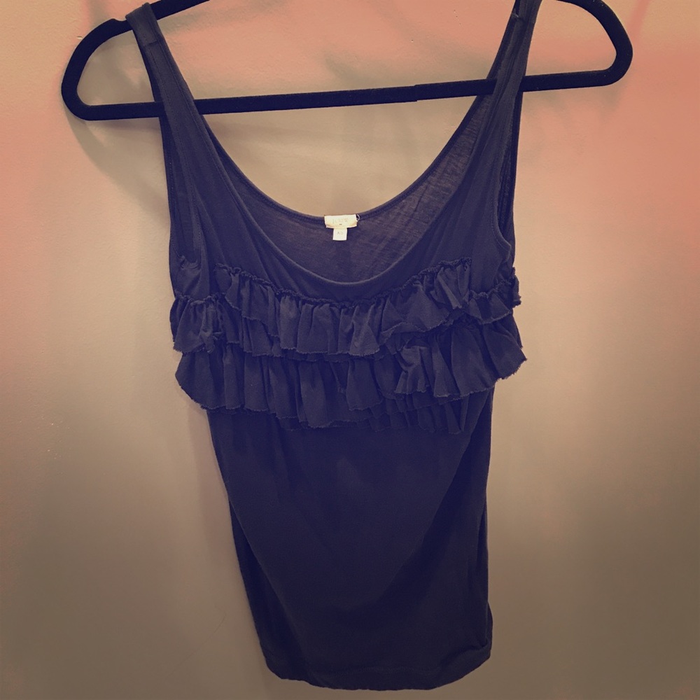 J. Crew ruffle tank