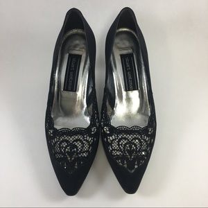 STEWART WEITZMAN Dressy BLACK RHINESTONE Pumps 6 B