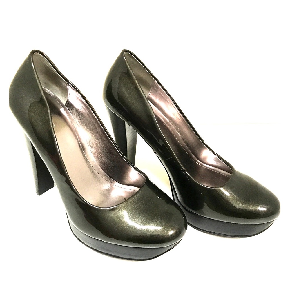 Calvin Klein Patent Leather Platform Heel