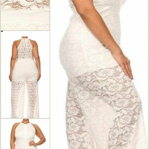 Beautiful new white lace jumpsuit.