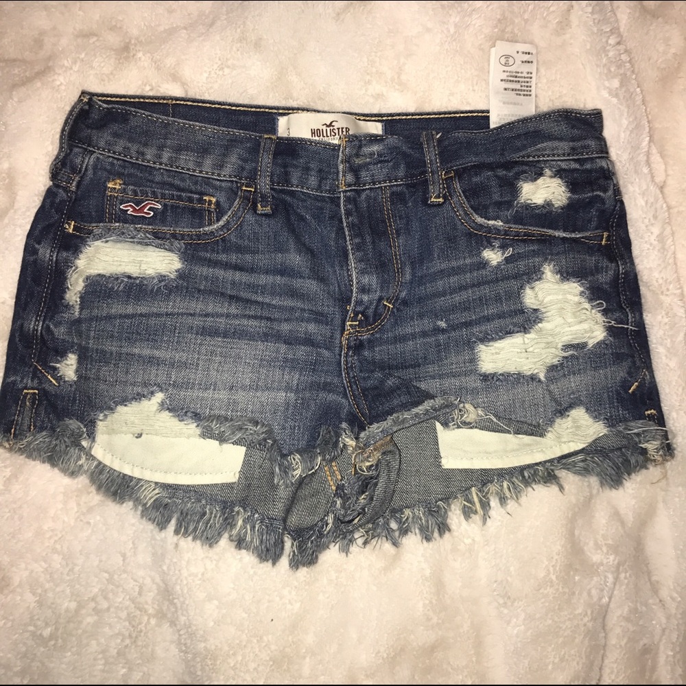 Dark Wash High Waisted Jean Shorts