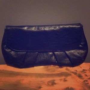 Black Leather Nine West Clutch