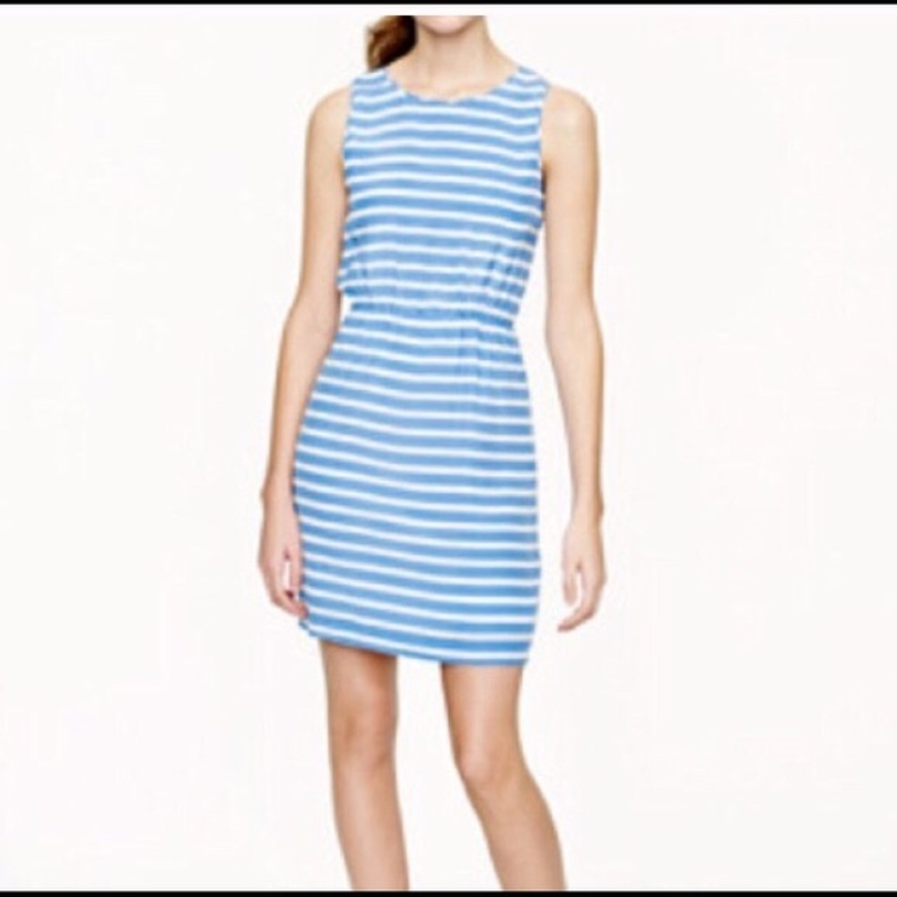 J. Crew Blue Striped Nautical Dress