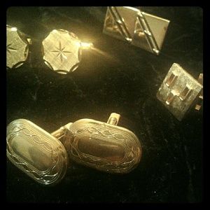 Cuff links  set of four@ nice Bundle!