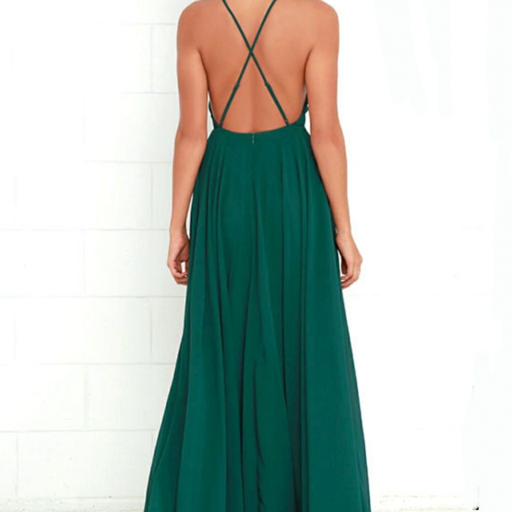 Maxi dress dark green