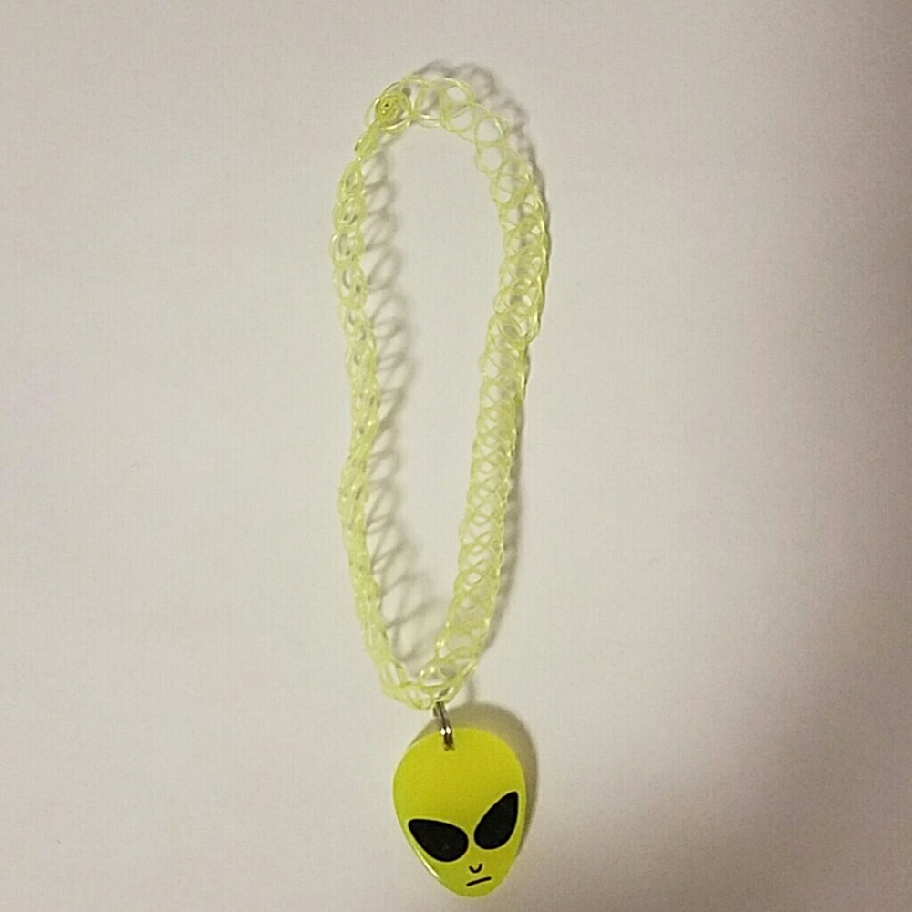 Trendy Light Green Alien Choker