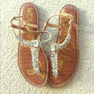 Sam Edelman glam beaded sandals almost new