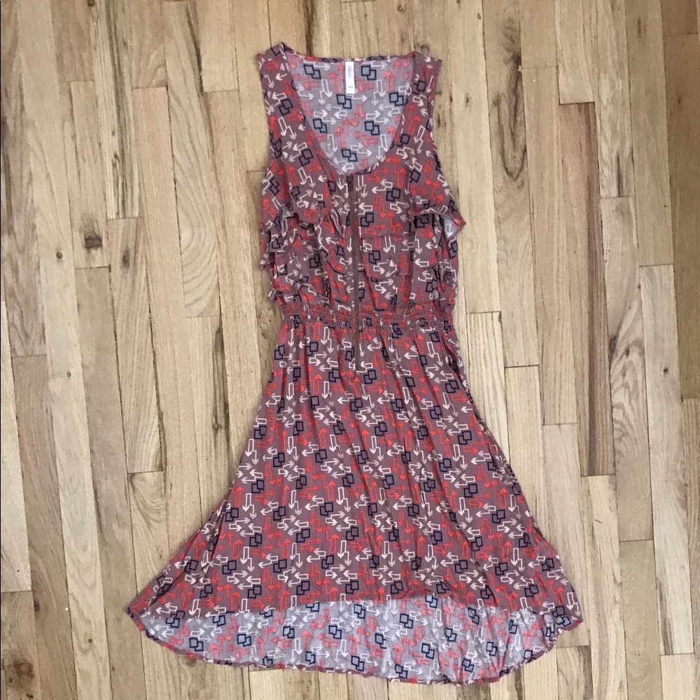 High low dress with zipper front