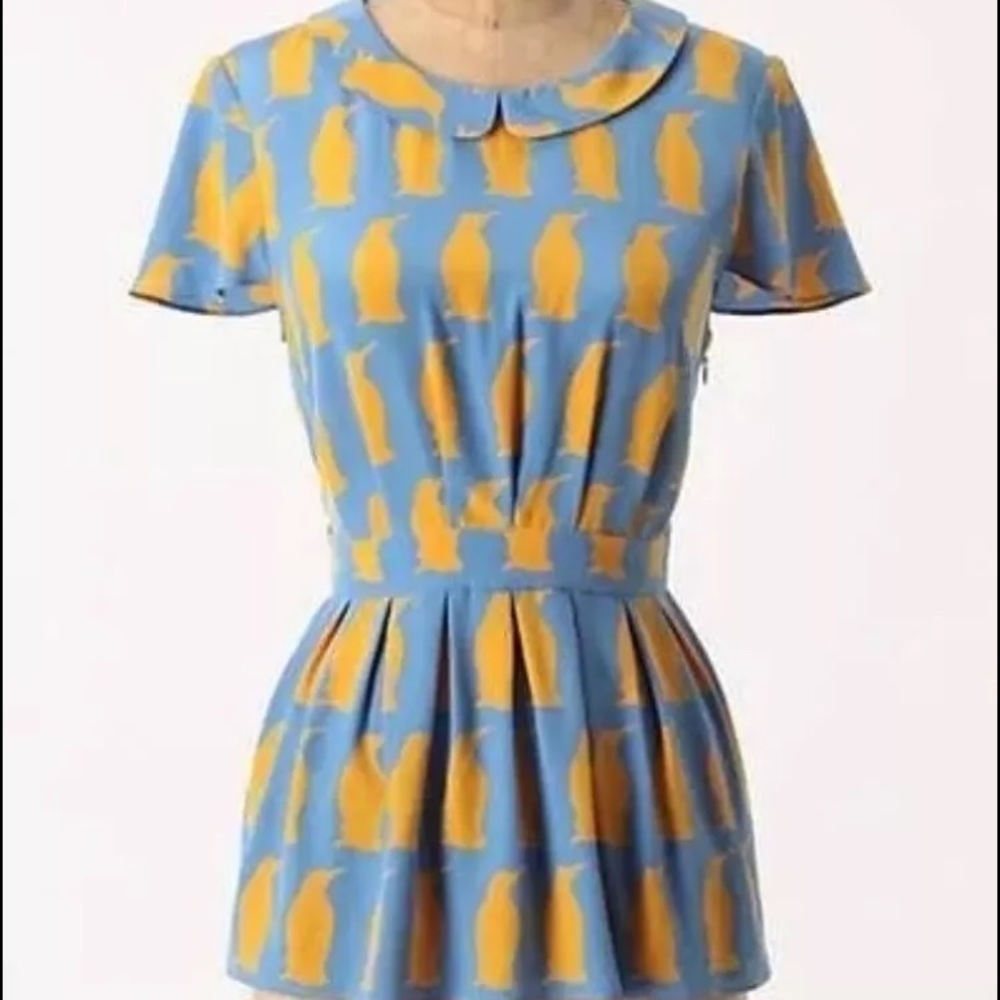 Anthropologie Charlotte Taylor Adelie Penguin Top