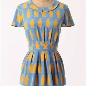 Anthropologie Charlotte Taylor Adelie Penguin Top