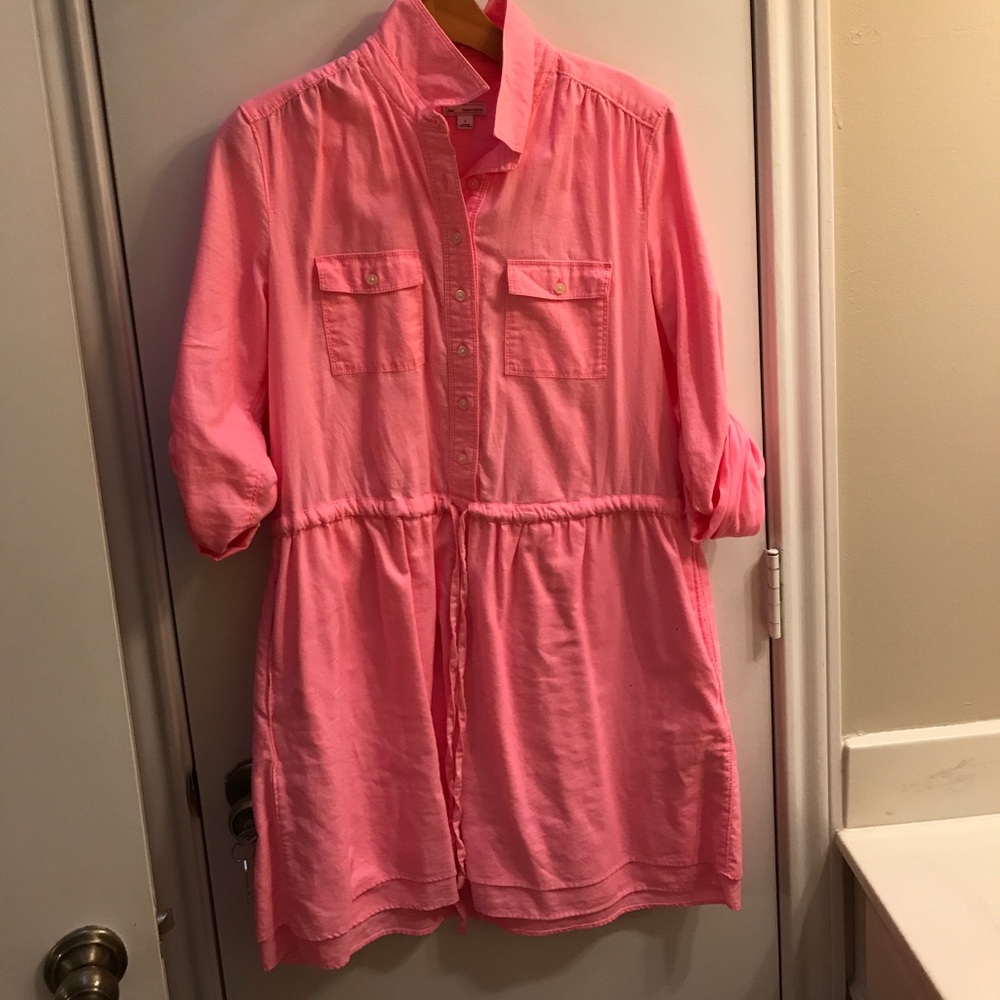 Pink Shirt Dress