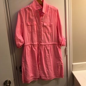 Pink Shirt Dress