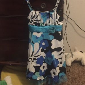 Blue floral dress