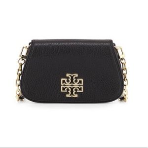 Tory Burch Britten Black Leather Crossbody