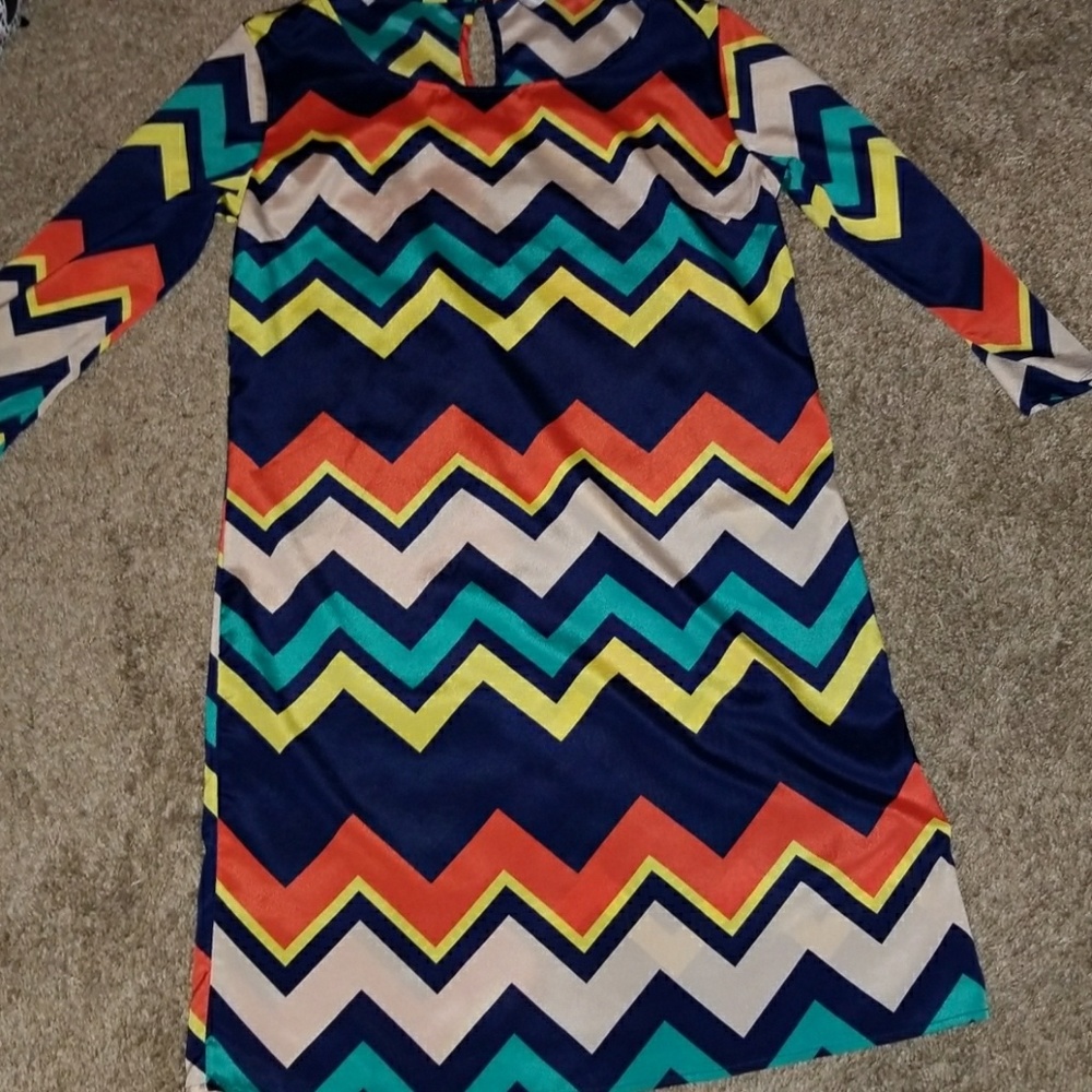 Chevron print dress