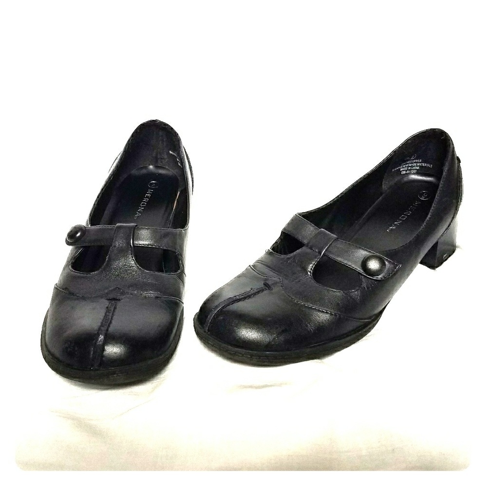 Merona Bkack Leather Mary Janes