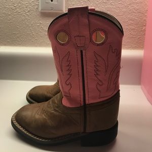 Pink Old West brand toddler boots