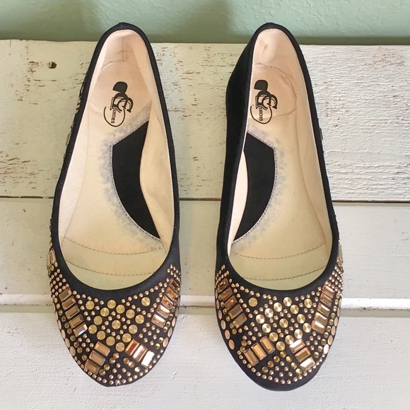 CG Shoes Shoes Cg Black Flats With Gold Details Poshmark