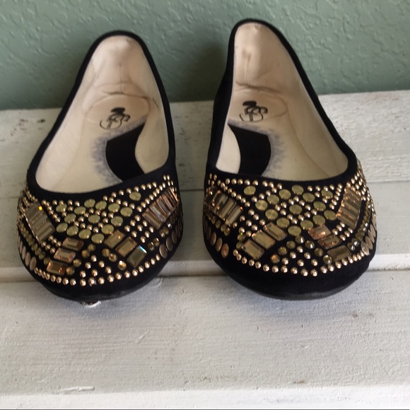 CG Shoes Shoes Cg Black Flats With Gold Details Poshmark