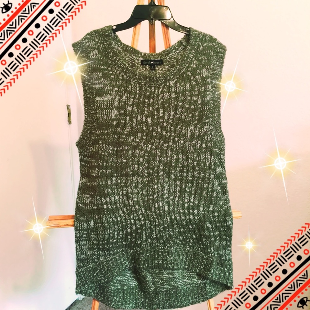 Dark green sleeveless sweater