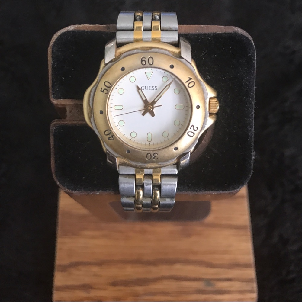 Guess silver and gold watch