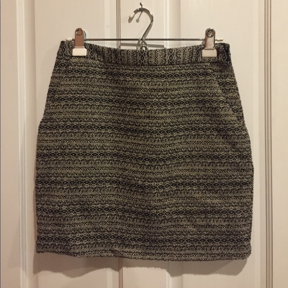 AQUA knit skirt black & white 4