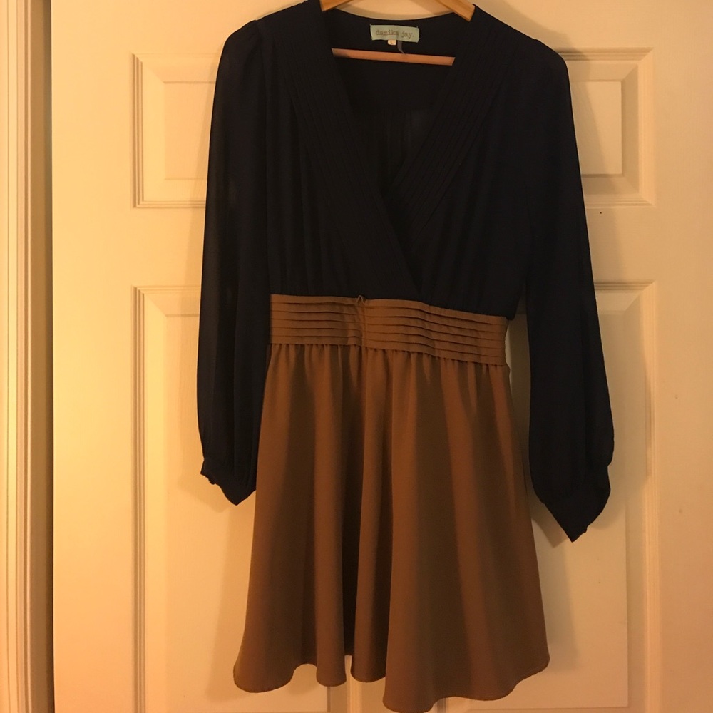 Danika Jay Navy/Tan Dress