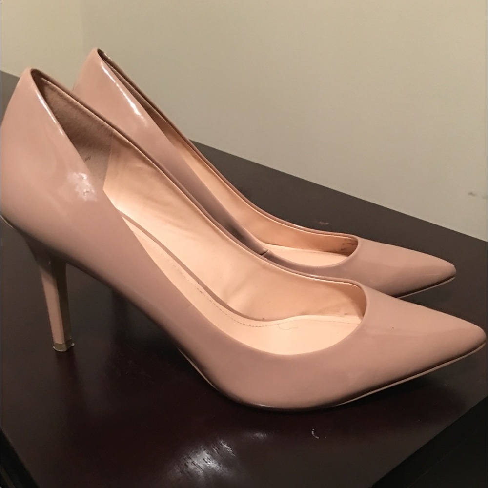 BCBGeneration Low Heel Pointy Toe Nude Heels