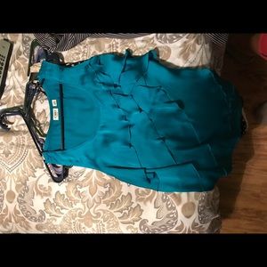 Sassy blue silky tank!