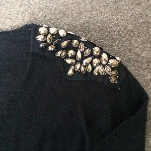 Zara Sweaters - Zara Crystal Embellished Asymmetrical Sweater Zara Sweaters - Zara Crystal Embellished Asymmetrical Sweater