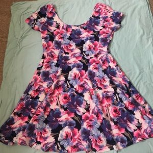 Floral print skater dress
