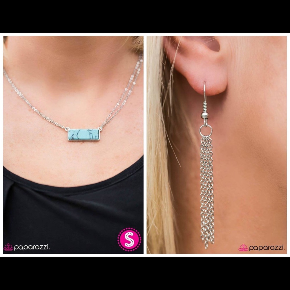 Paparazzi Blue (Turquoise) Necklace Set