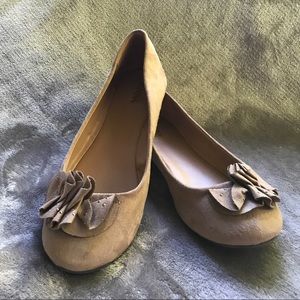 Tan Suede Flats