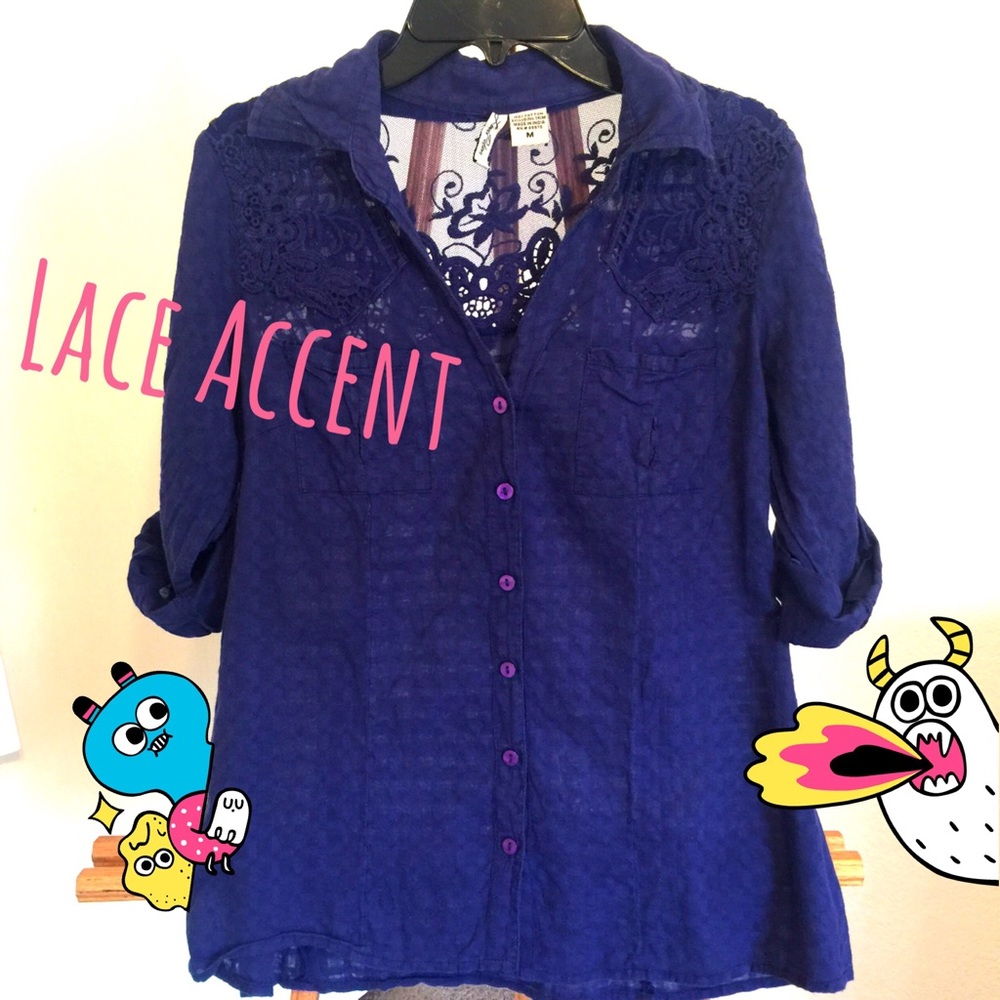 Lace accented top