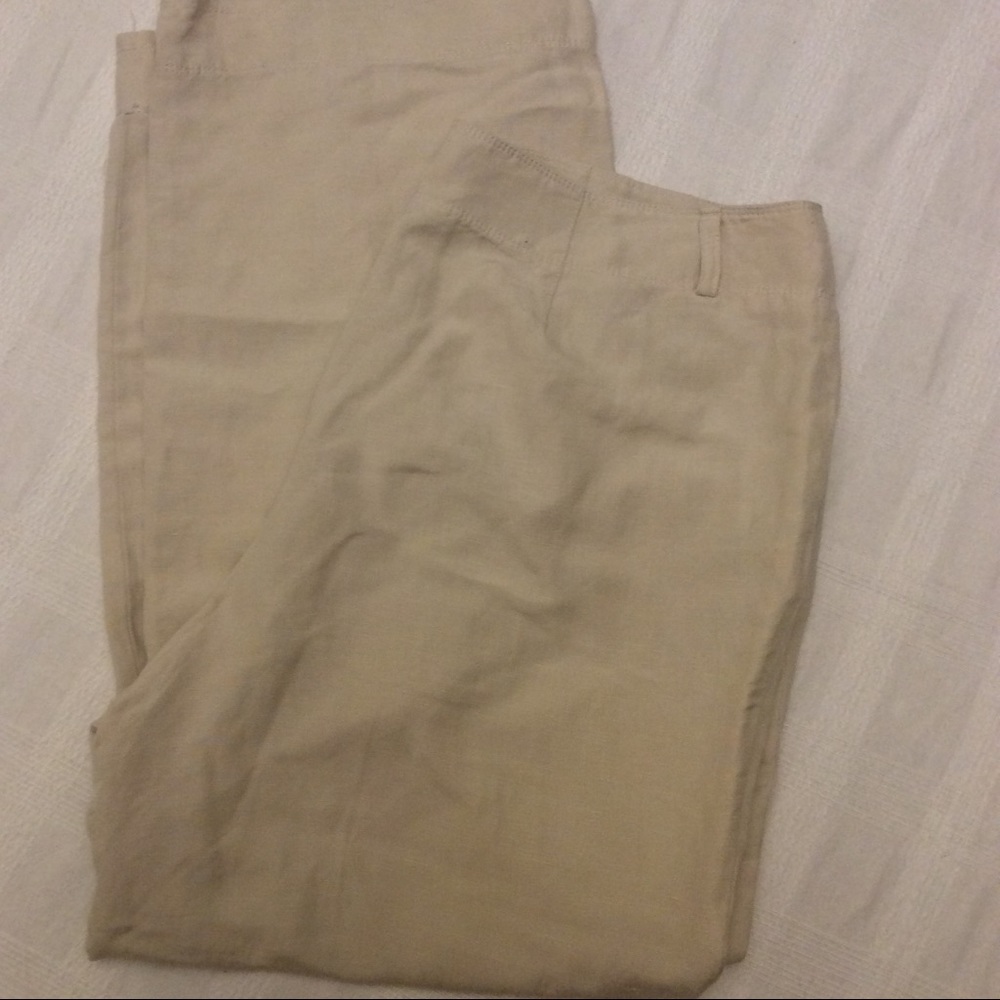 Calvin Klein Tan Linen Pants Sz 1X