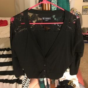 Black lace cardigan