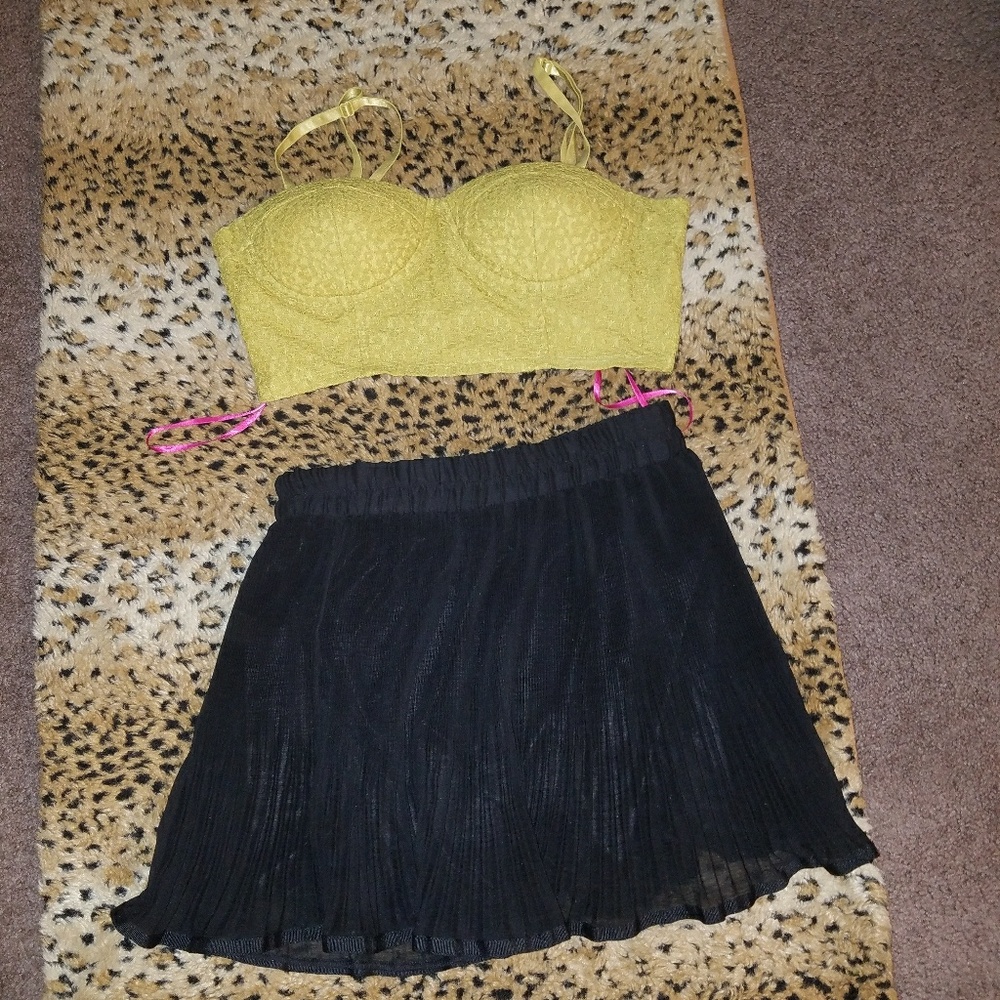 Lime green crop top