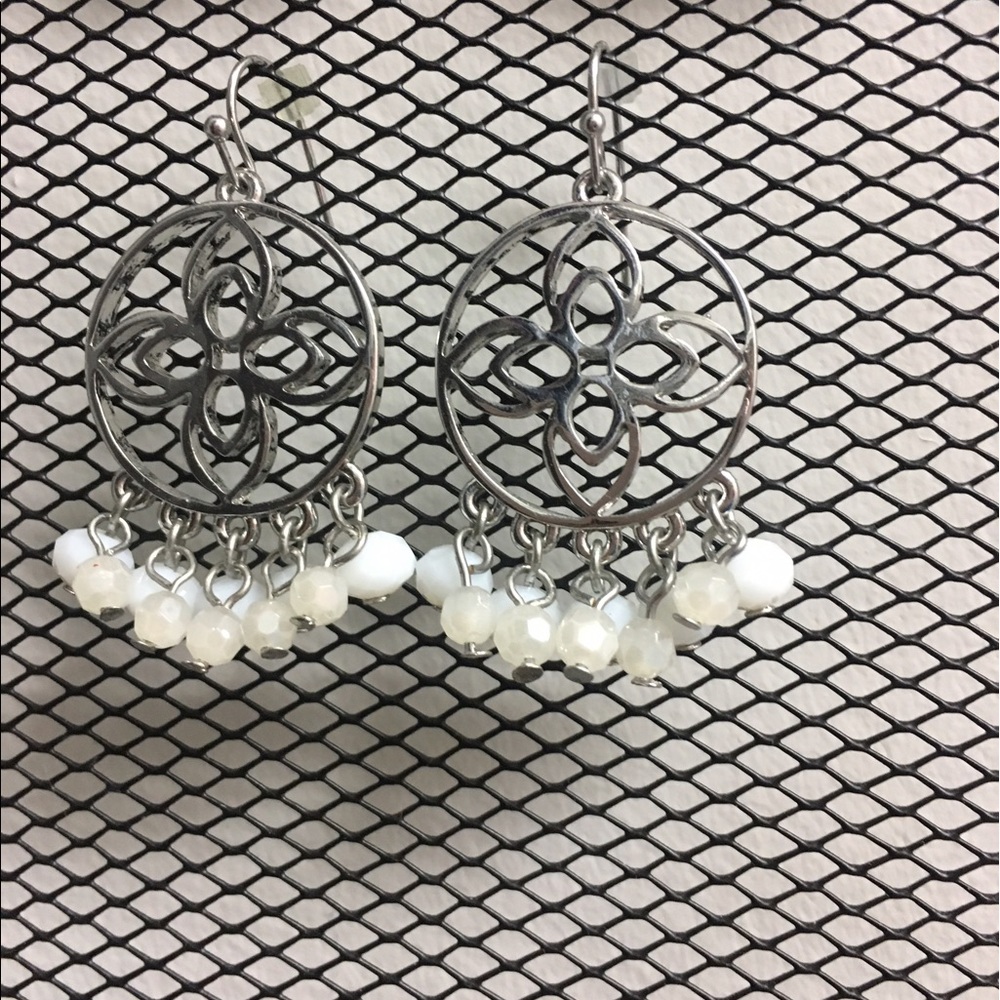Dangly earrings.
