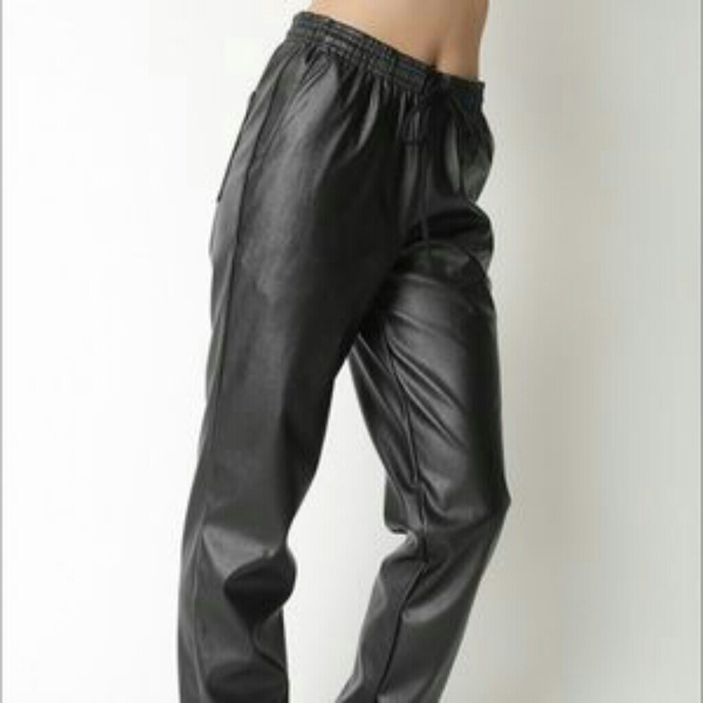 American Apparel vegan leather sweatpants
